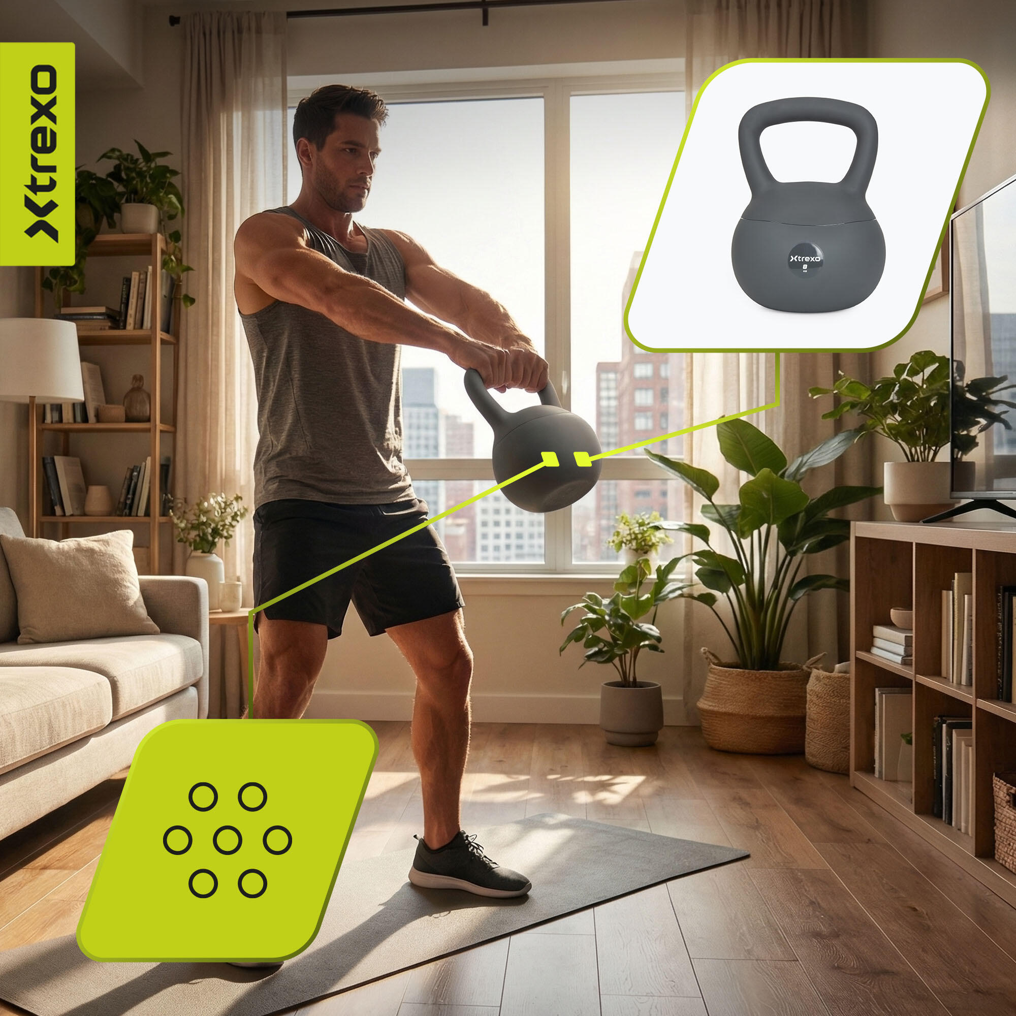Kettlebell morbido XTREXO 8 kg 7/7