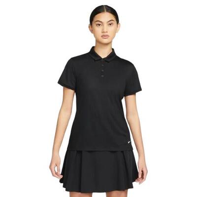 Polo da golf Nike Dry Fit Victory da donna nera