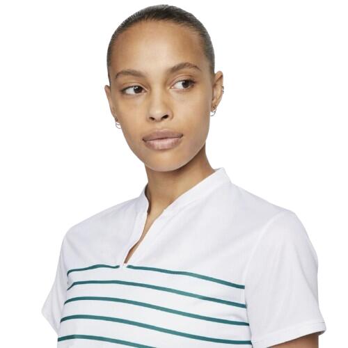 Polo de golf Nike Dry Fit Victory pour femme, blanc 3/4