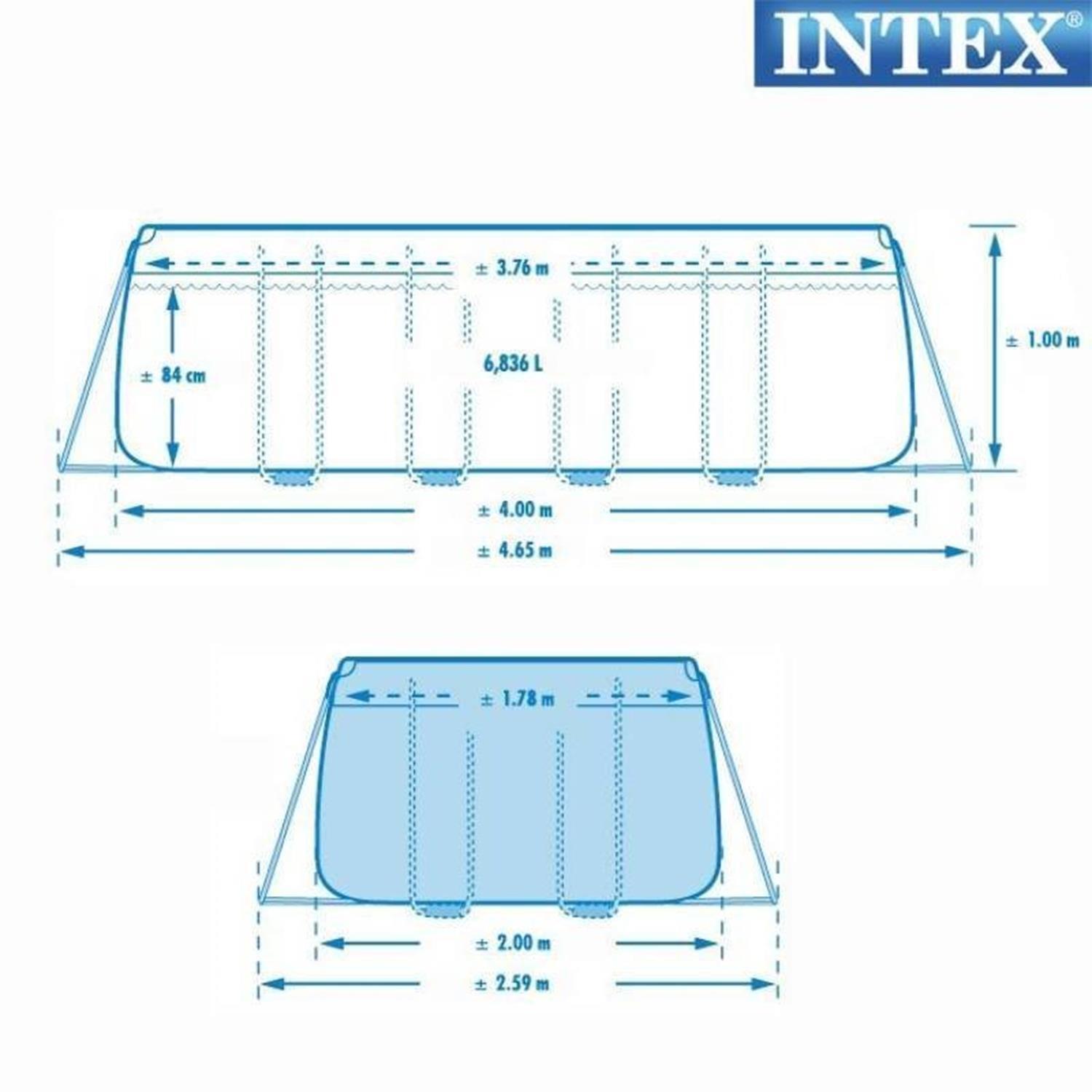 Piscina desmontable rectangular Prism Frame Intex + depuradora - 400x200x100 cm 7/7