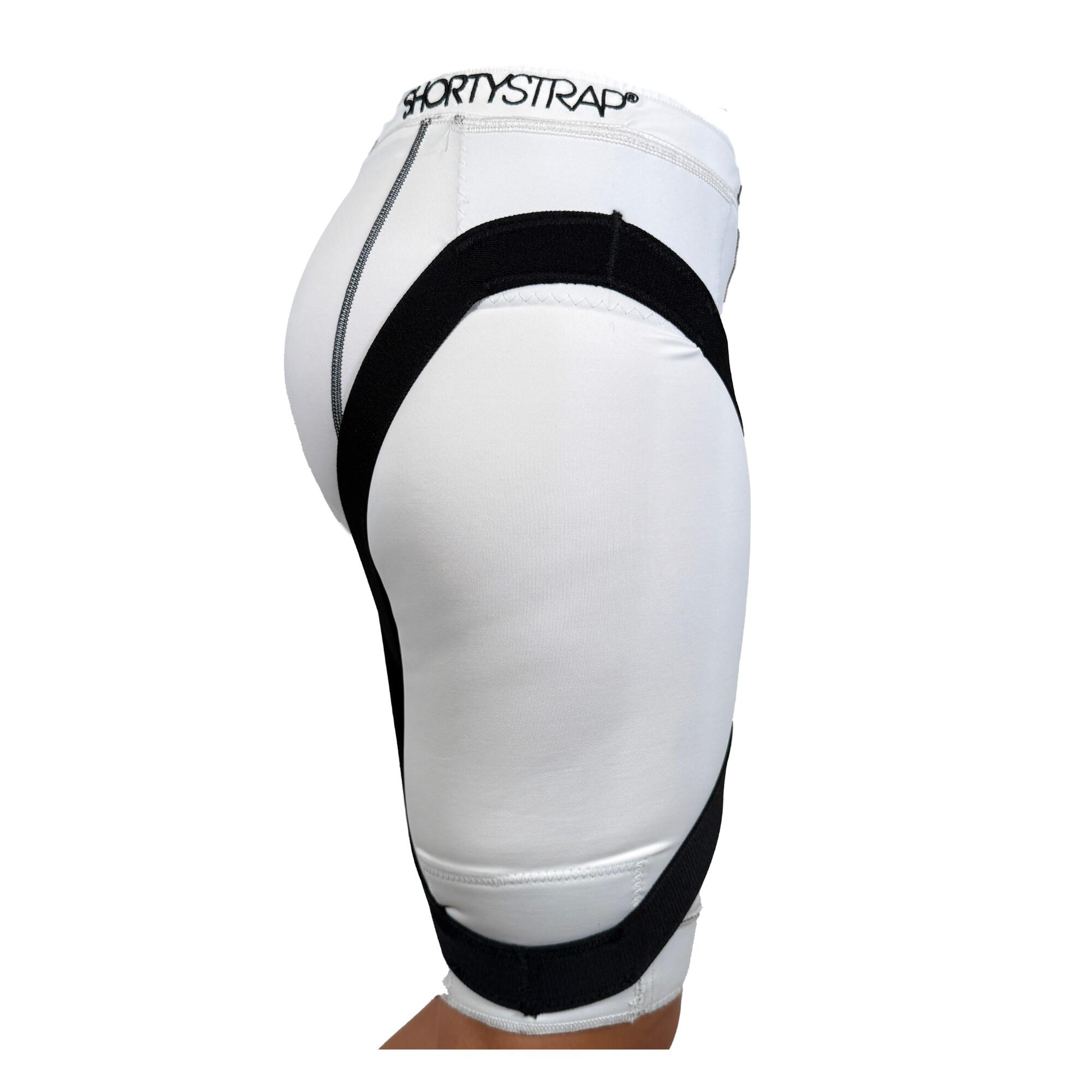 Short de compression Shortystrap – Pubalgie & Adducteurs - Blanc 2/3