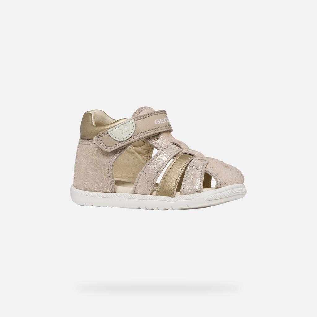Sandales Bébé Fille B SANDAL MACCHIA GIR Beige/Platine 4/7
