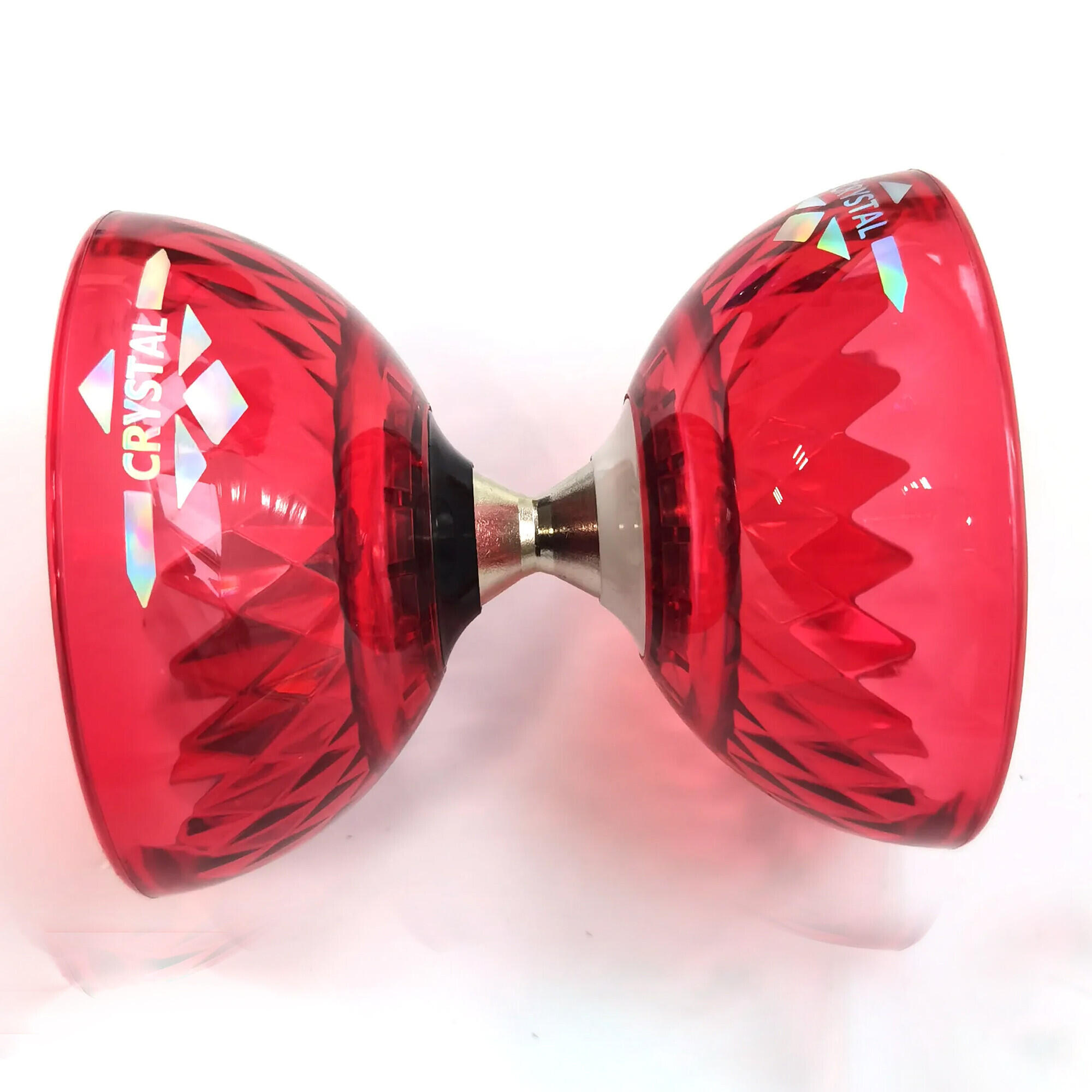 Diabolo crystal avec roulement et baguettes en aluminium Acrobat 2/4