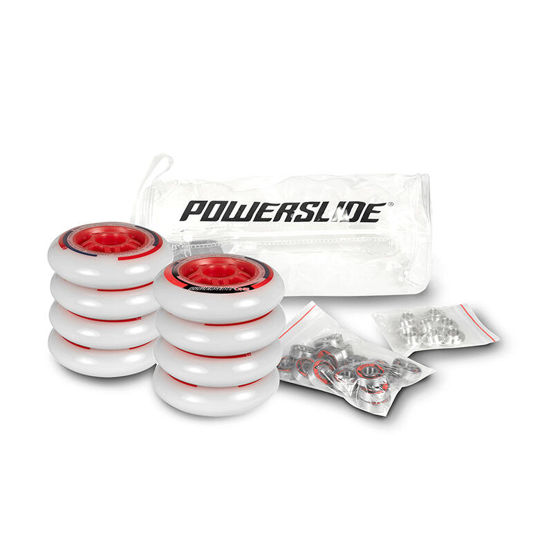 Koła do rolek Powerslide One 80mm/82a z łożyskami abec 5 - 8 sztuk 3/3