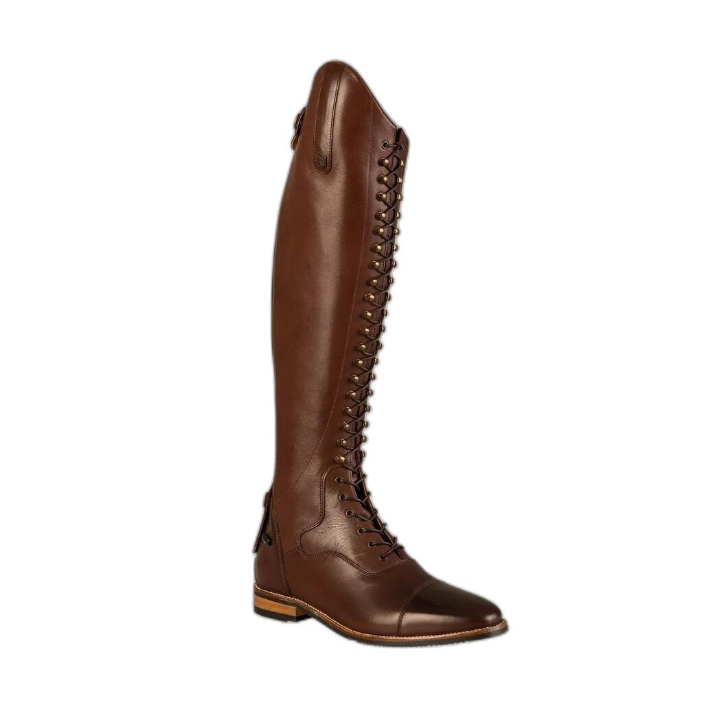 Riding boots with laces leather woman Premier Equine Maurizia Large