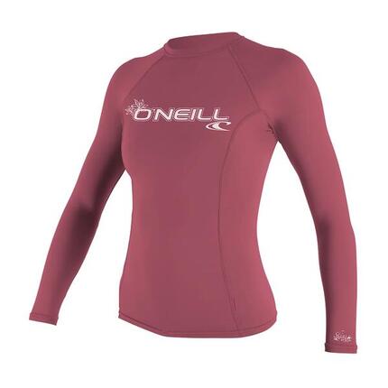 2024 O'neill Basiques Pour Femmes Skins Manches Longues Crew Lycra Vest - Rose