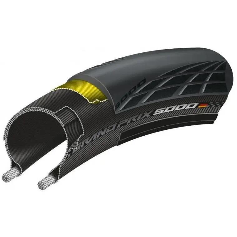 Continental Grand Prix 5000 700x25C 2本 Continental Grand Prix 5000 Road Tyre 700x25C Black/Cream. | Decathlon