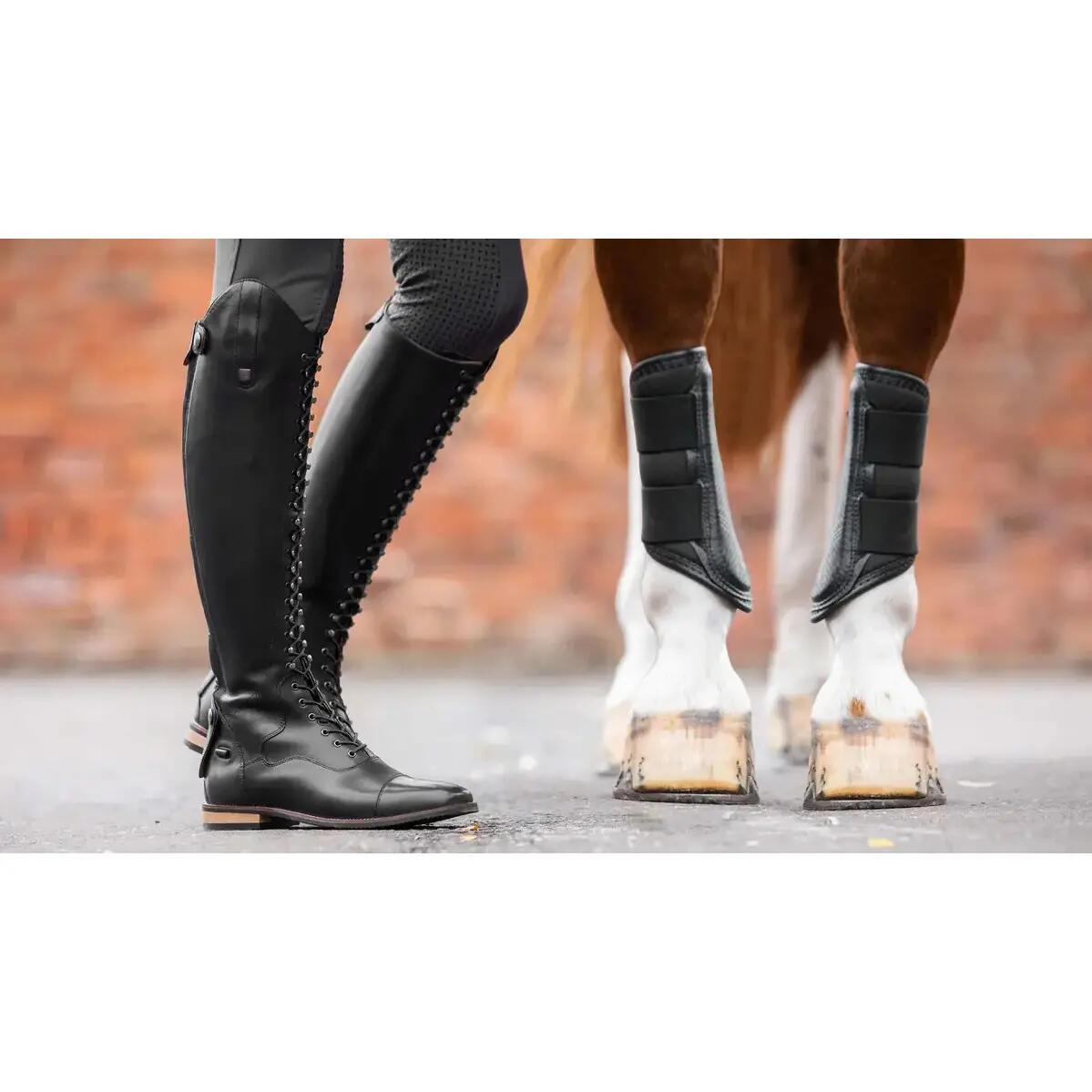Leder-Schnür-Reitstiefel Damen Premier Equine Maurizia Regular 5/6