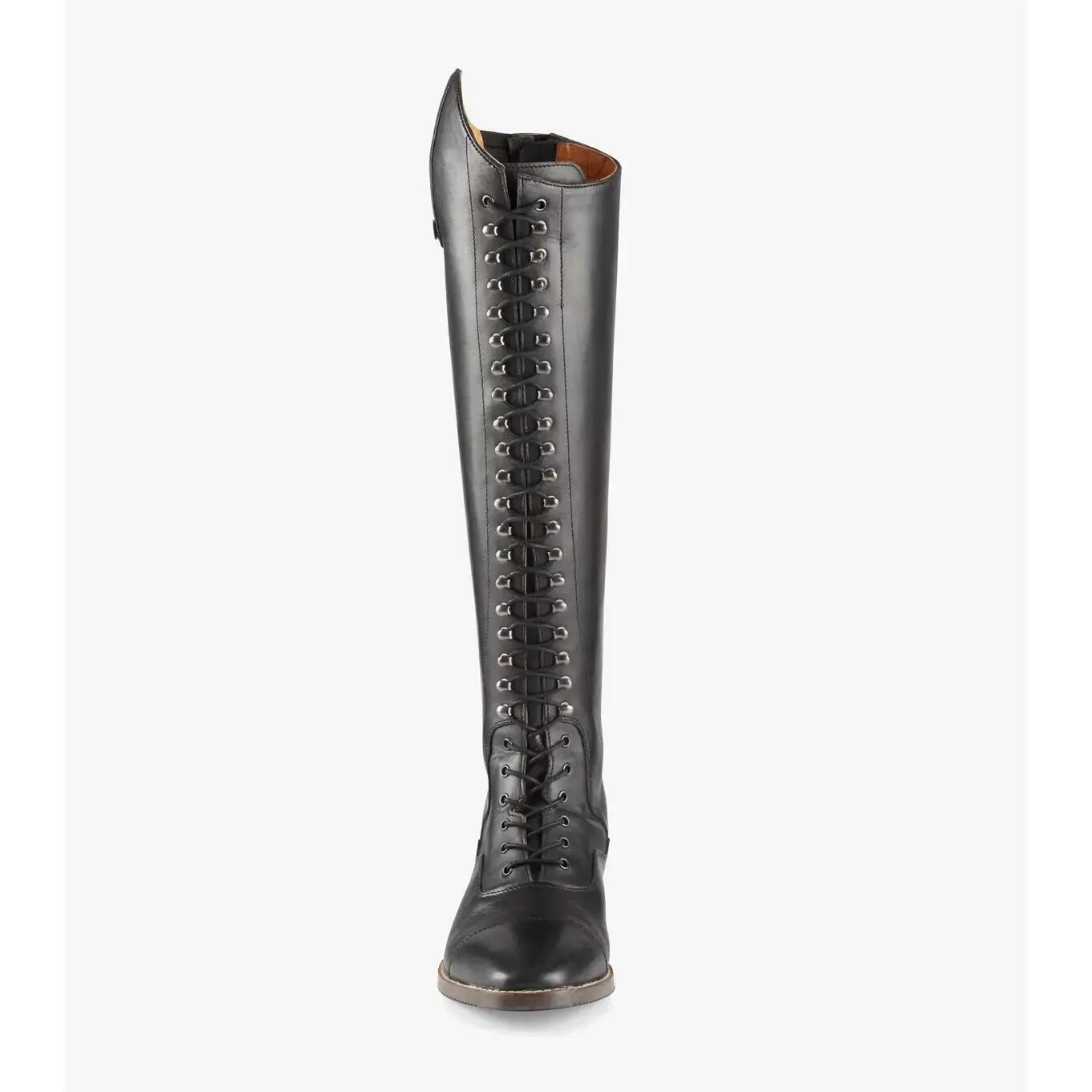 Leder-Schnür-Reitstiefel Damen Premier Equine Maurizia Regular 4/6