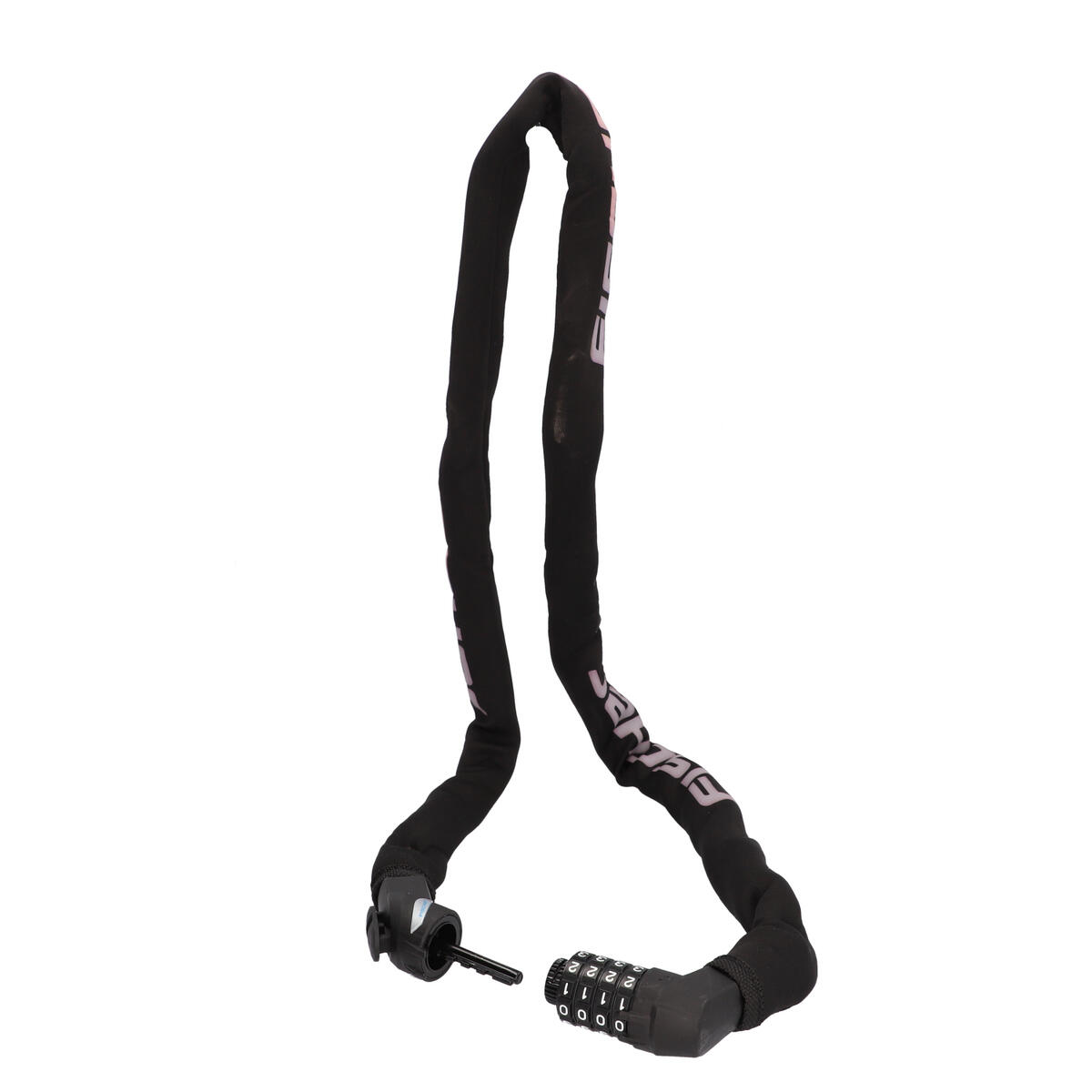Kettenschloss Neopren 130cm 6mm Zahlen - schwarz 4/7