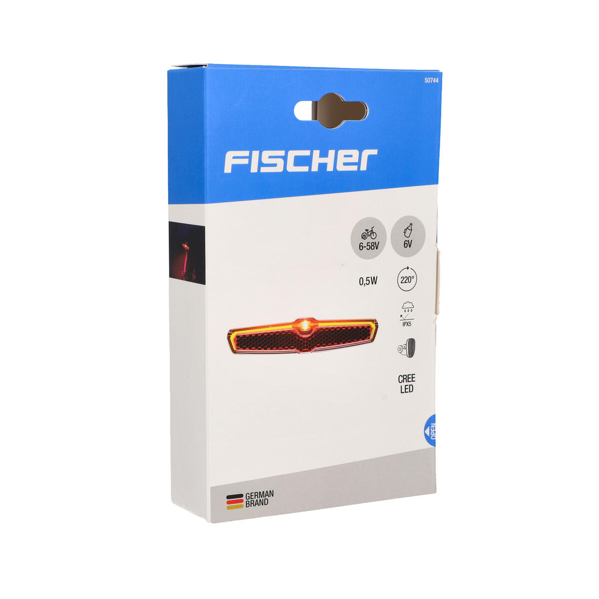 FISCHER E-Bike LED-Rücklicht G1 IPX5 Schutz 6-58V 6/7