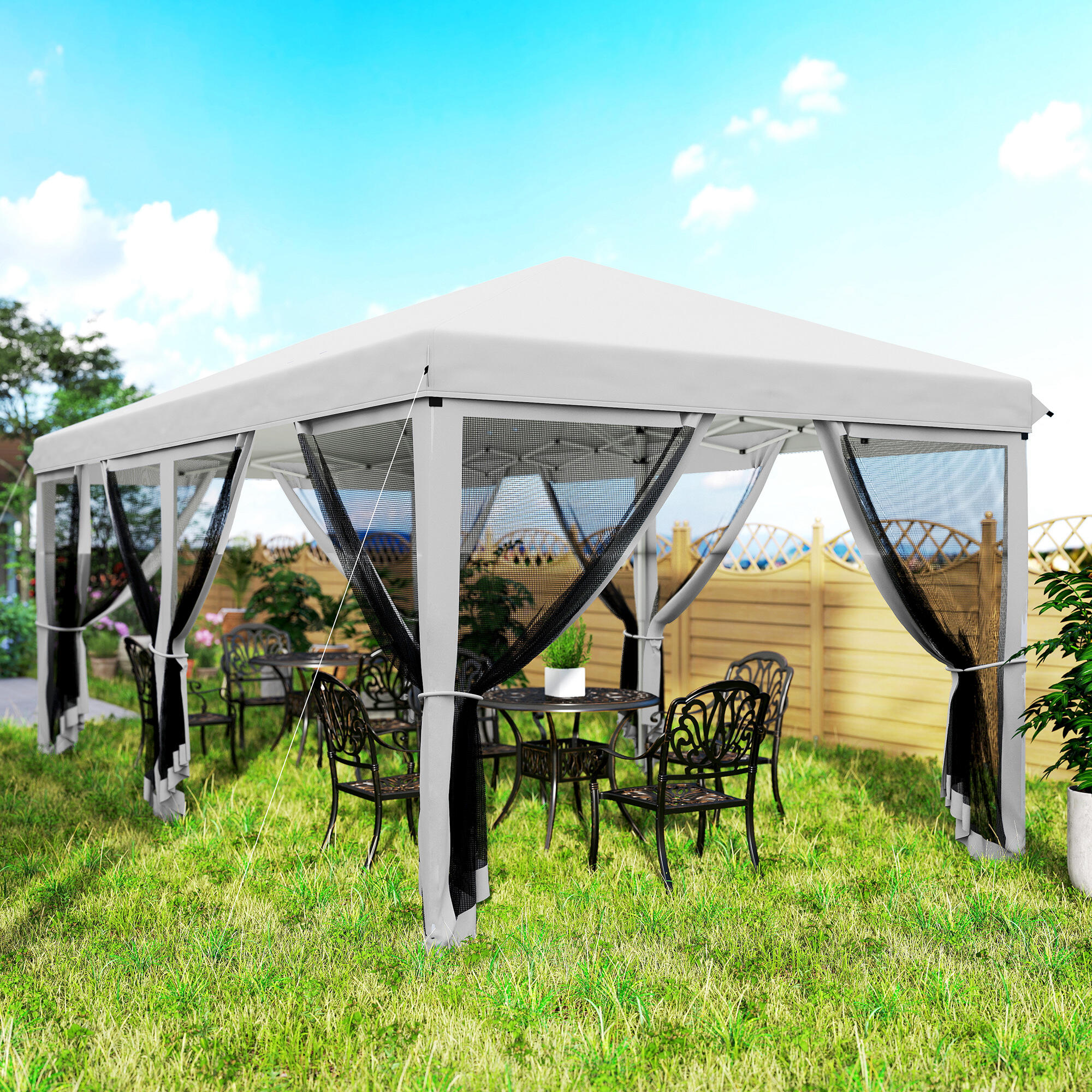 Carpa para eventos deportivos 585x295x270 cm Crema 5/8
