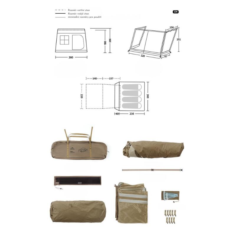 Tienda NatureHike Village 6.0 Plus para 4 personas: cómoda y resistente 7/7