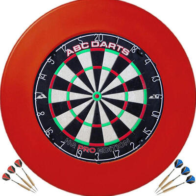 Abc darts - hq pro dartbord surround ring set + 2 sets dartpijlen