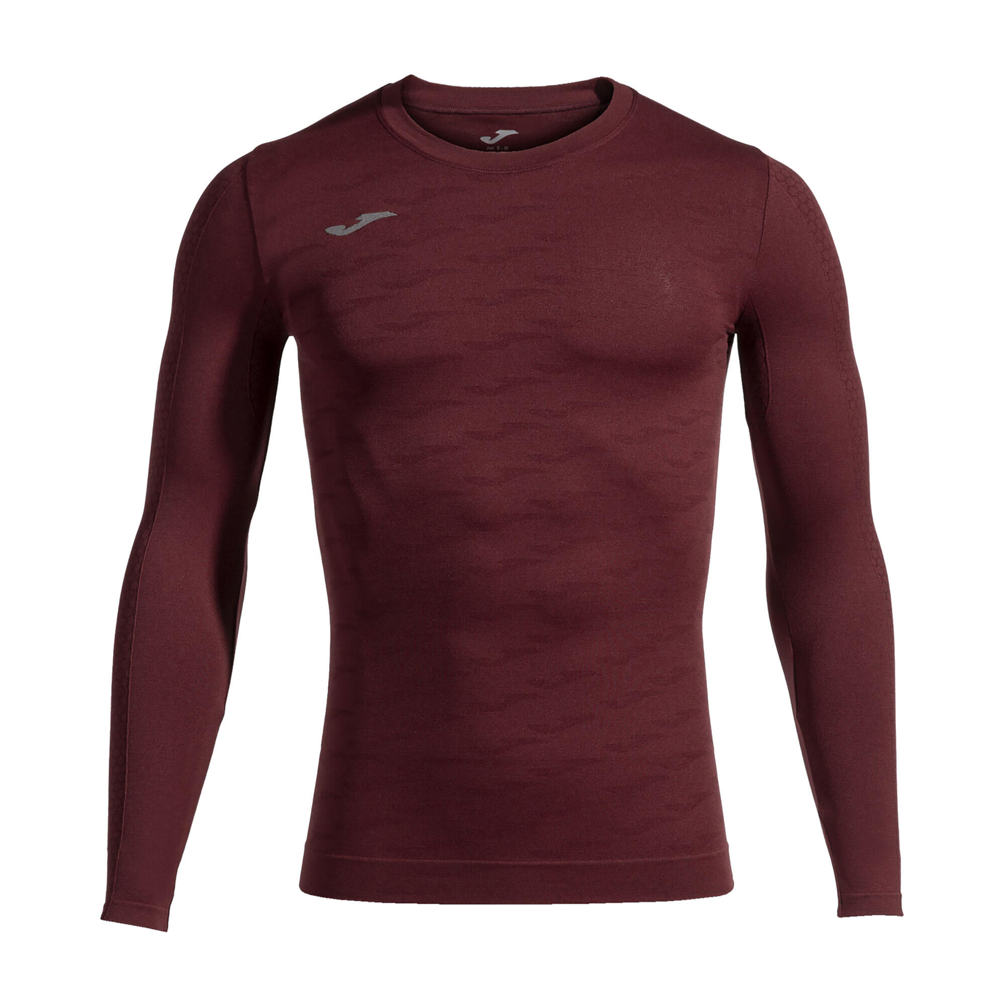 Camiseta Manga Larga Fútbol Hombre Joma Brama Classic Burdeos 5/5