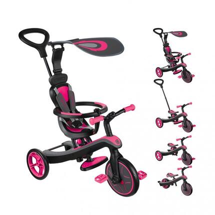 Tricycle évolutif pour bébé EXPLORER 4 en 1 - Rose Fuchsia