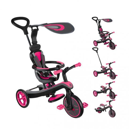 Tricycle évolutif pour bébé EXPLORER 4 en 1 - Rose Fuchsia