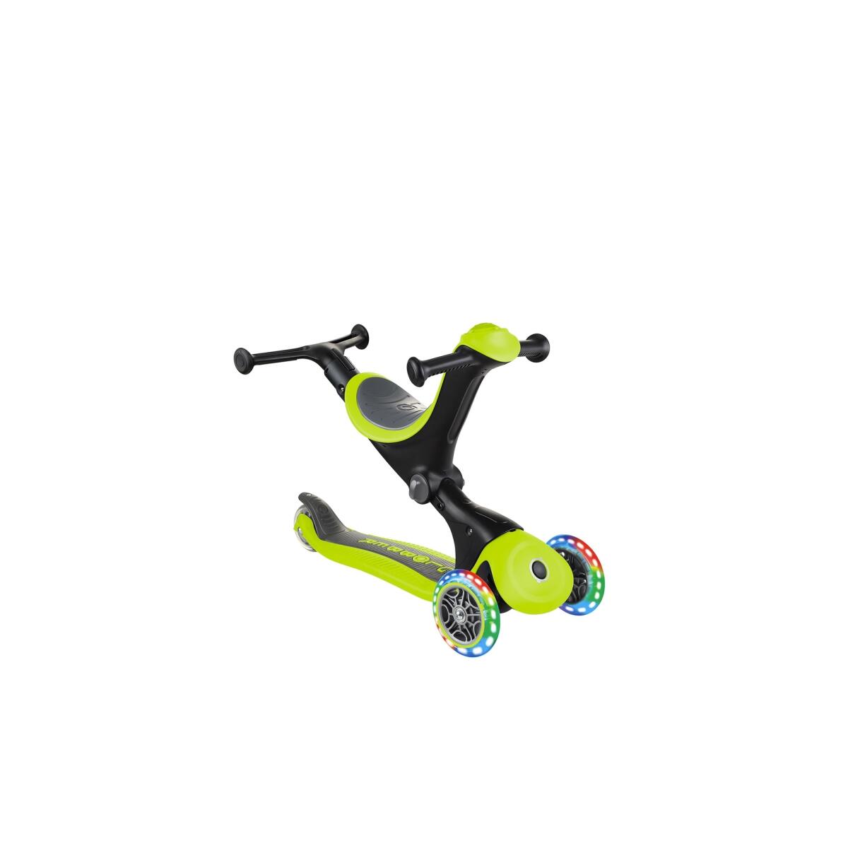 GLOBBER GO-UP DELUXE LIGHTS lime grün, mit Leuchtrollen 2/7