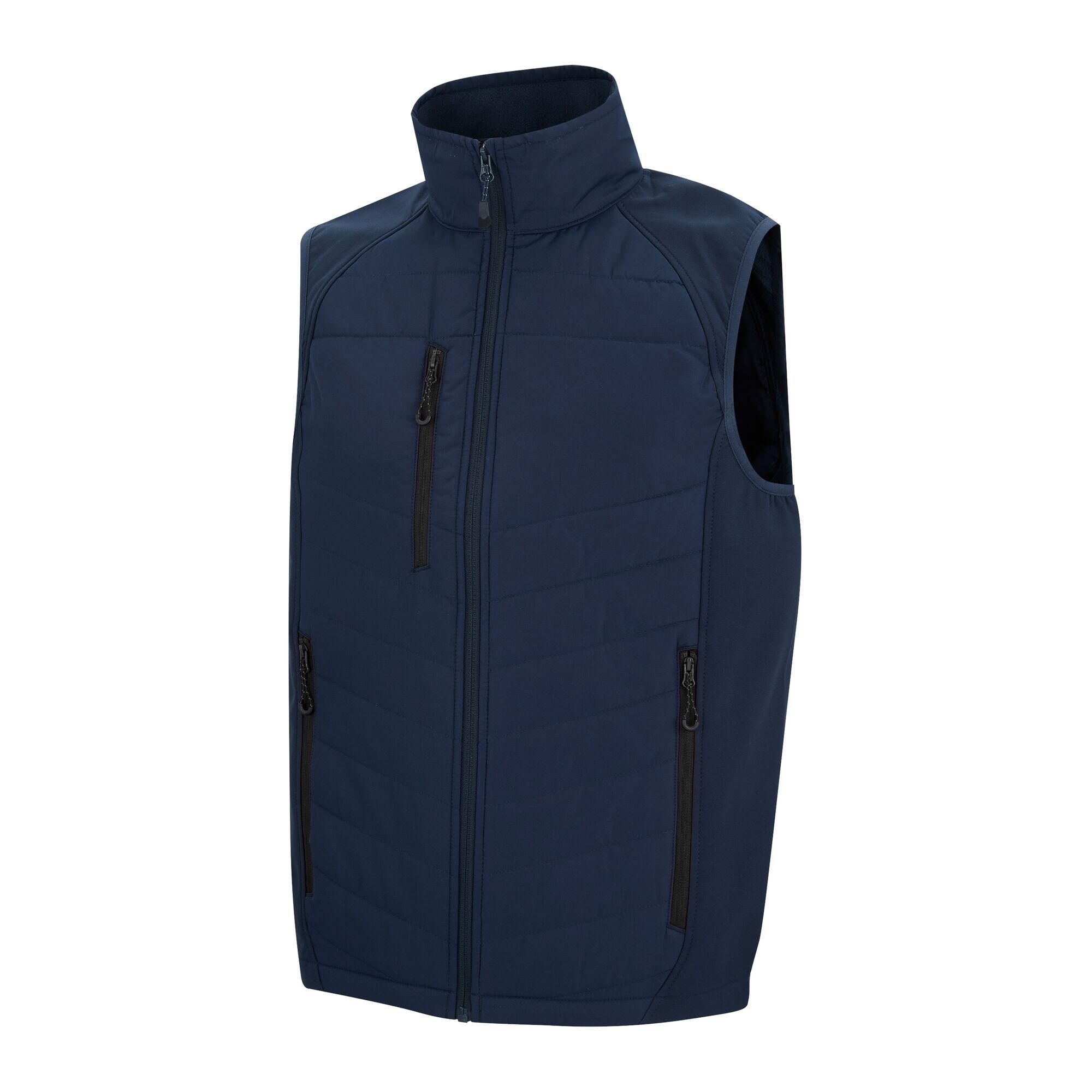 Mens Full Zip Gilet (Navy/Ash) 3/4