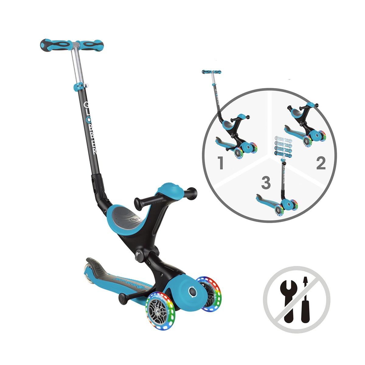 Set 2 roues lumineuses blanches GO-UP/PRIMO/ELITE/ EXPERT/FLOW 5/7