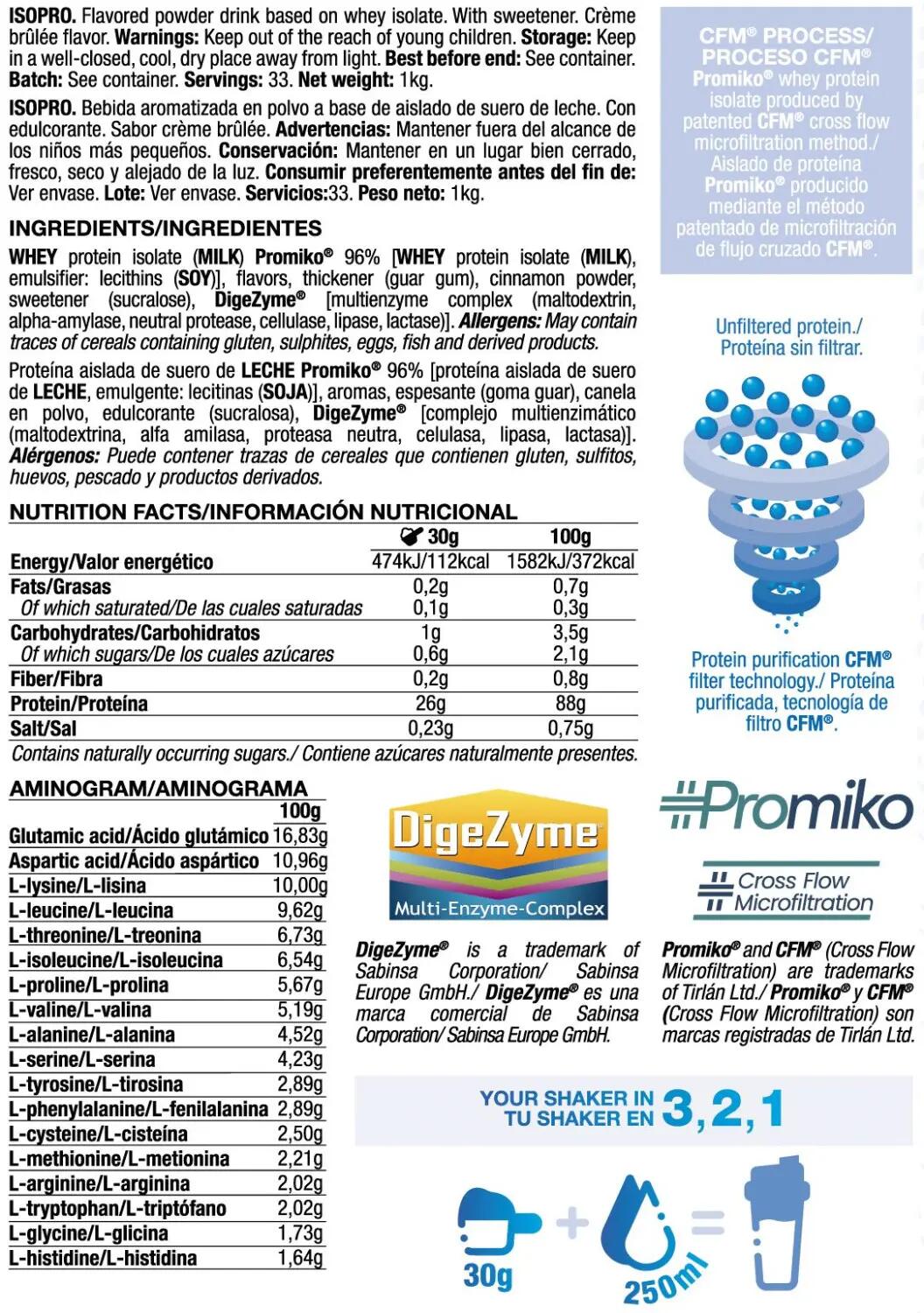 Isopro cfm - 1kg Crème brûlée de Quamtrax 5/6