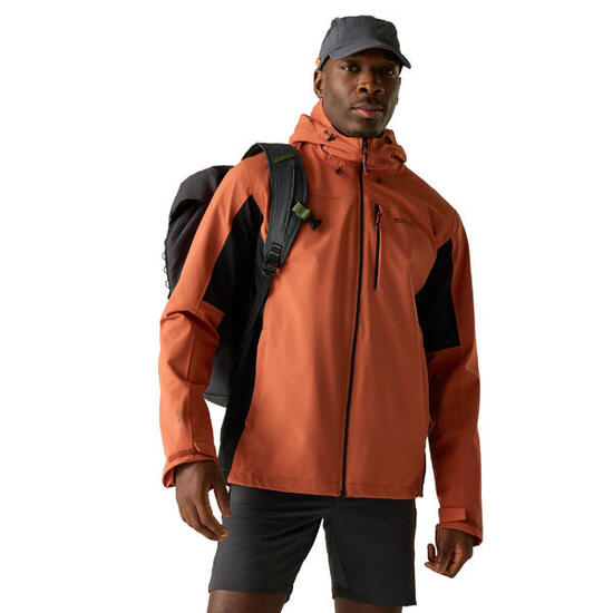 Veste Imperméable À Capuche BIRCHDALE Homme (Rouge Orange / Noir)