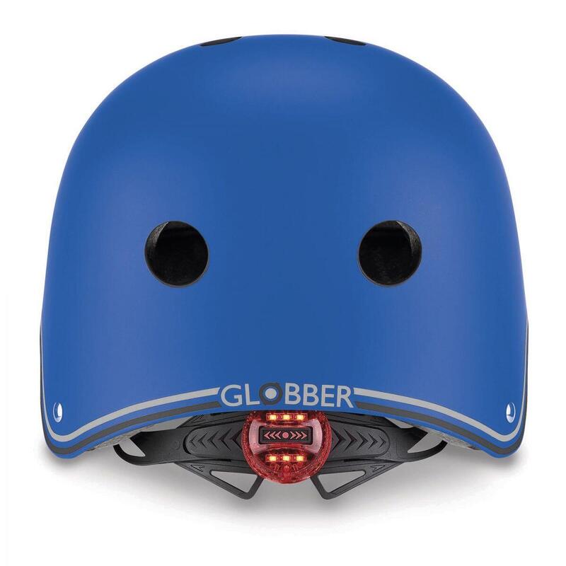 Casca protectie Globber Primo, cu lumini, culoare albastra