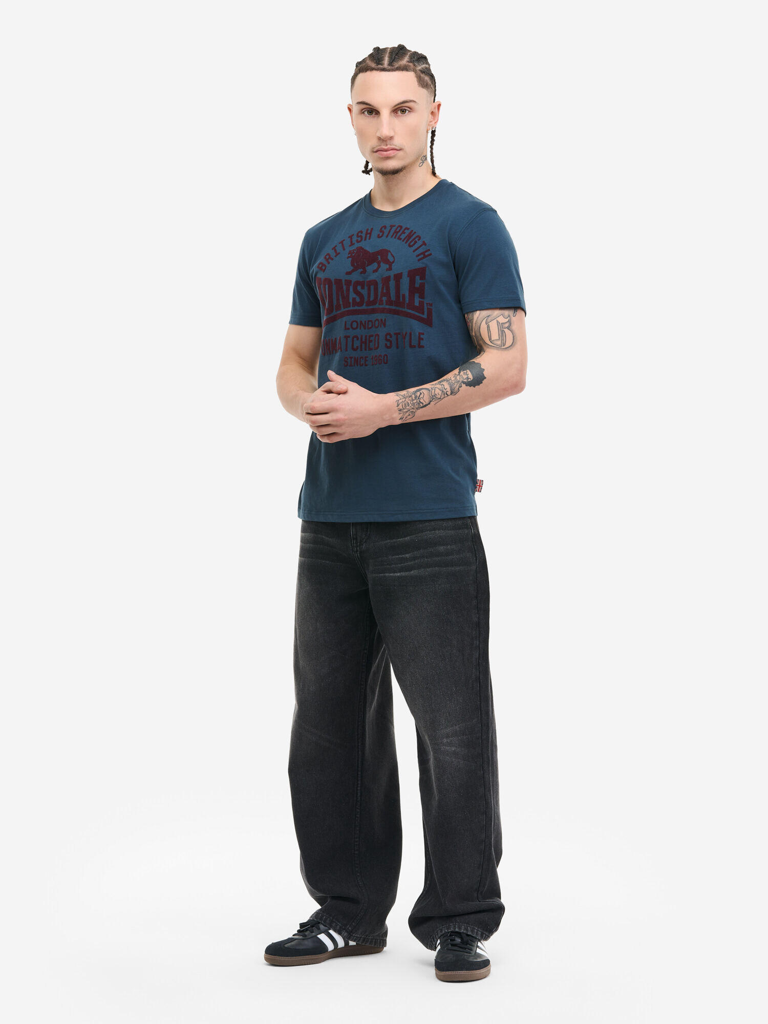 LONSDALE Heren-T-shirt normale pasvorm HUDSWELL 3/6