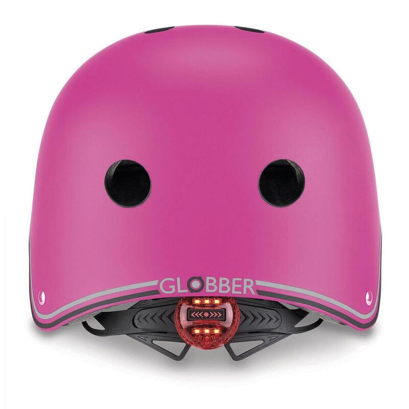 Casca protectie Globber Primo, cu lumini, culoare roz