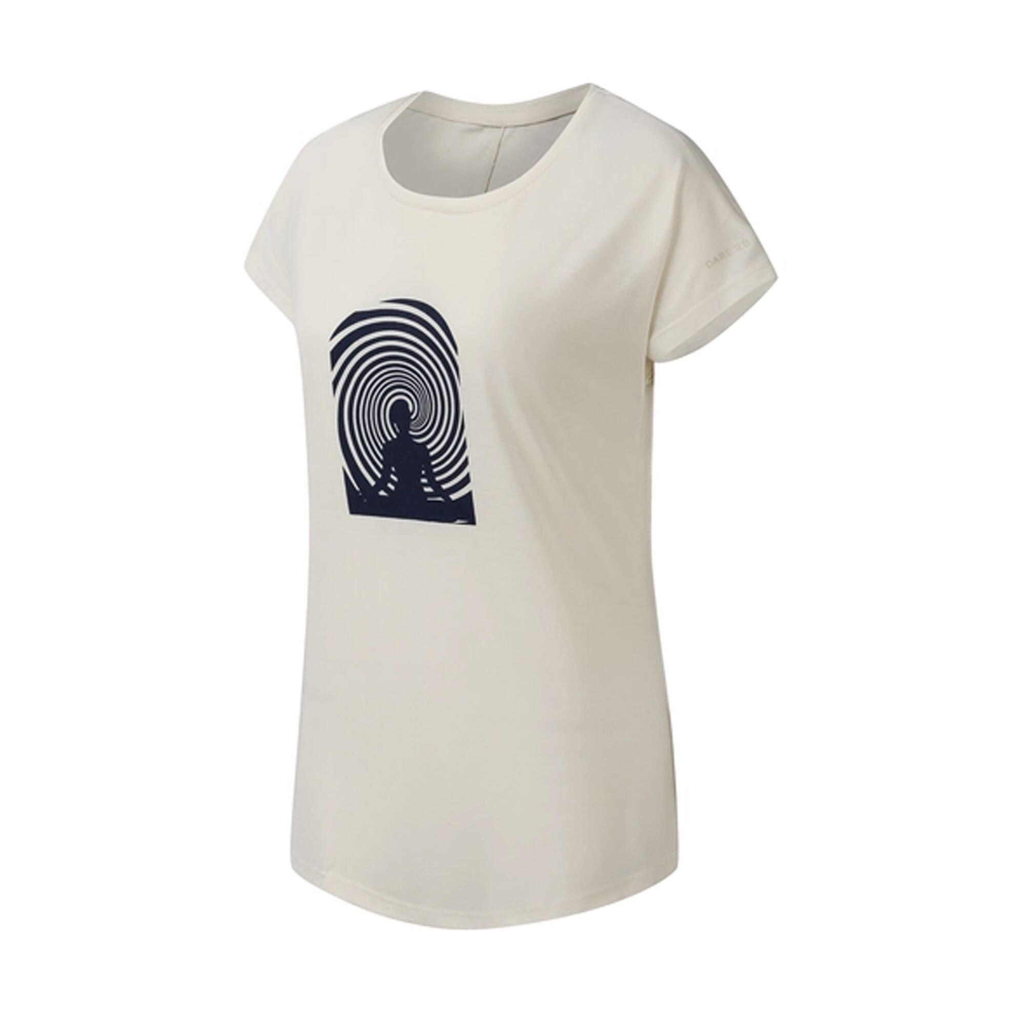 Tshirt Motif/style Psychédélique SERENITY Femme (Lait D'amande) 3/5