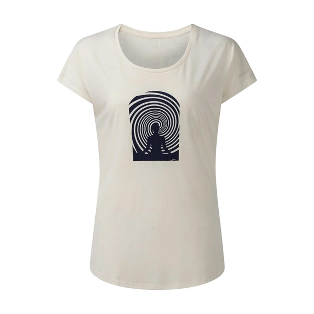 Womens/Ladies Serenity Psychedelic TShirt (Almond Milk)