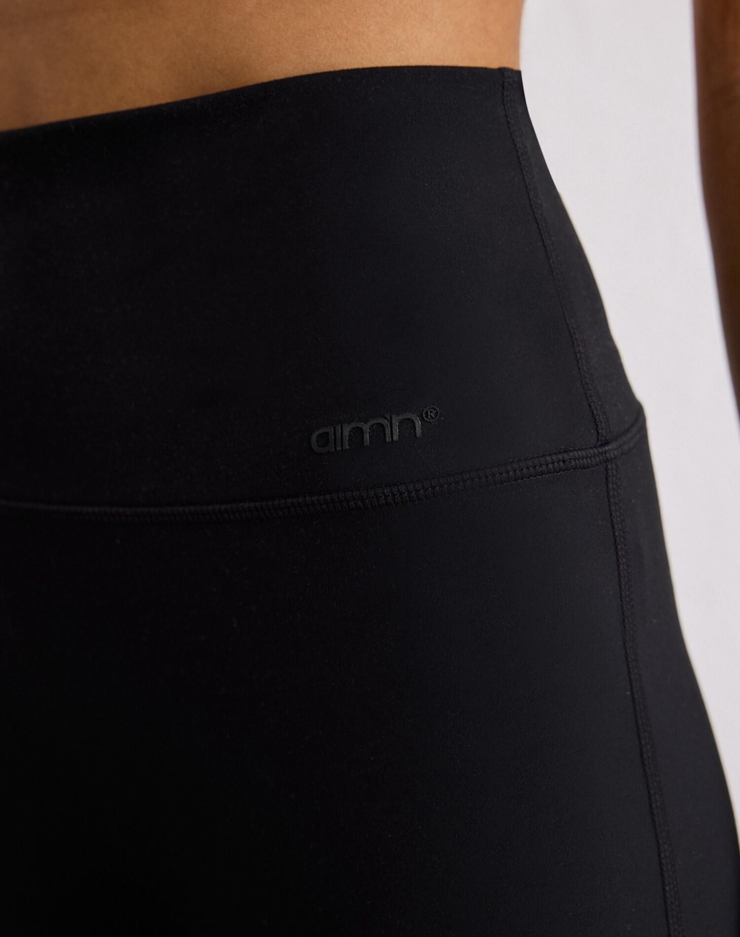 Leggings da Donna a Gamba Dritta Vita Alta squat proof Sense Nero 3/6