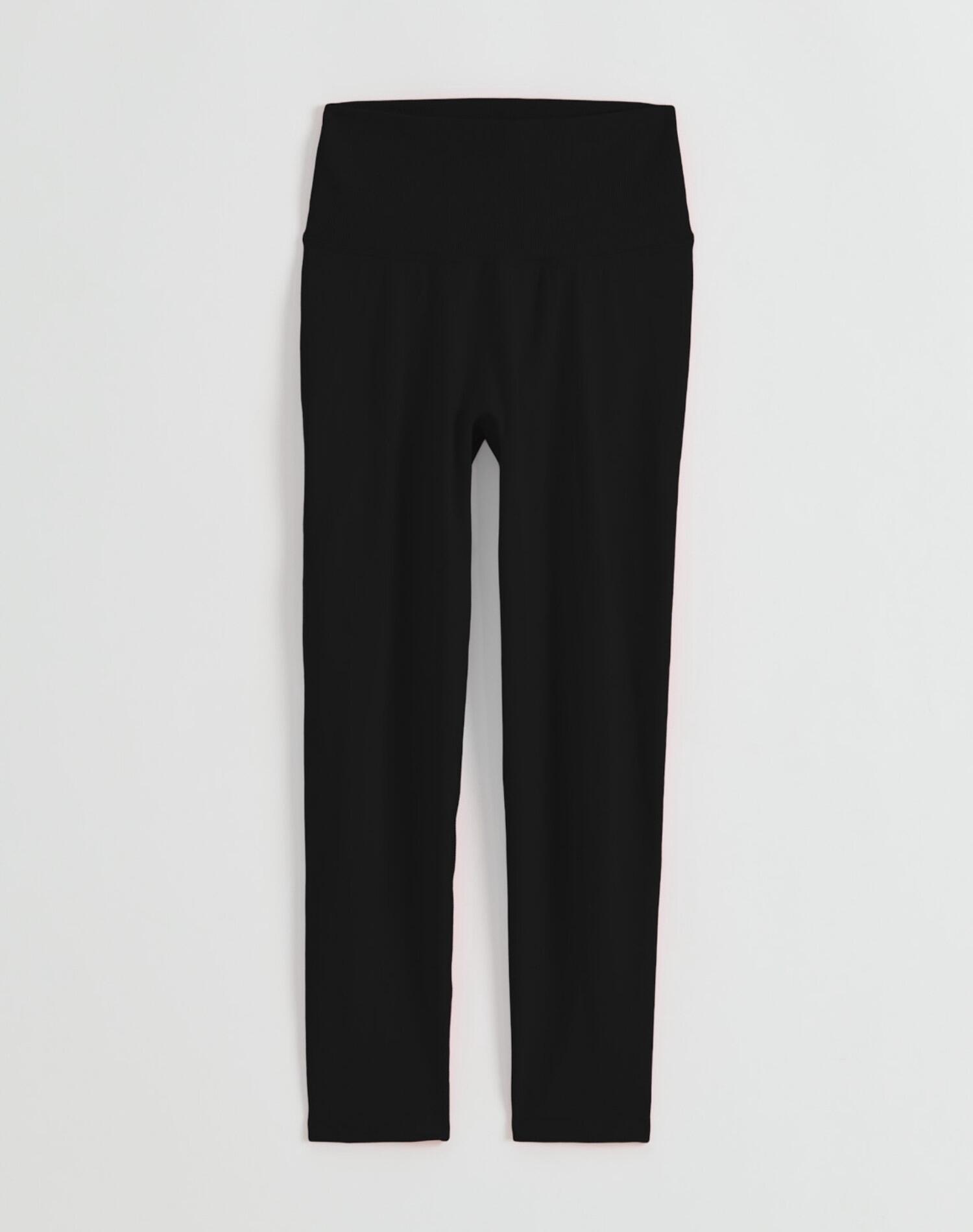 Mallas Mujer Sin Costuras Cintura Alta Largo 7/8 Invisible Scrunch Shape Negro 5/5