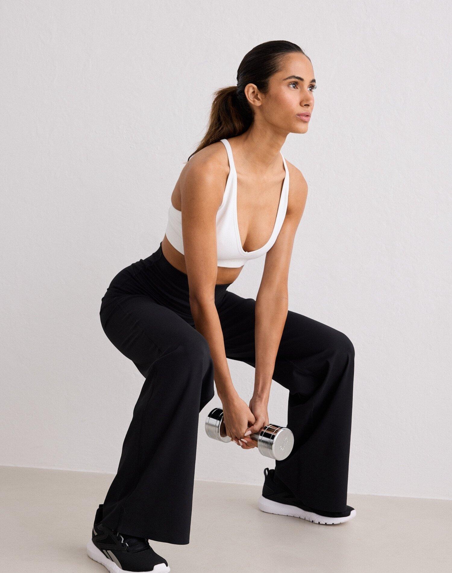 Leggings da Donna a Gamba Dritta Vita Alta squat proof Sense Nero 5/6