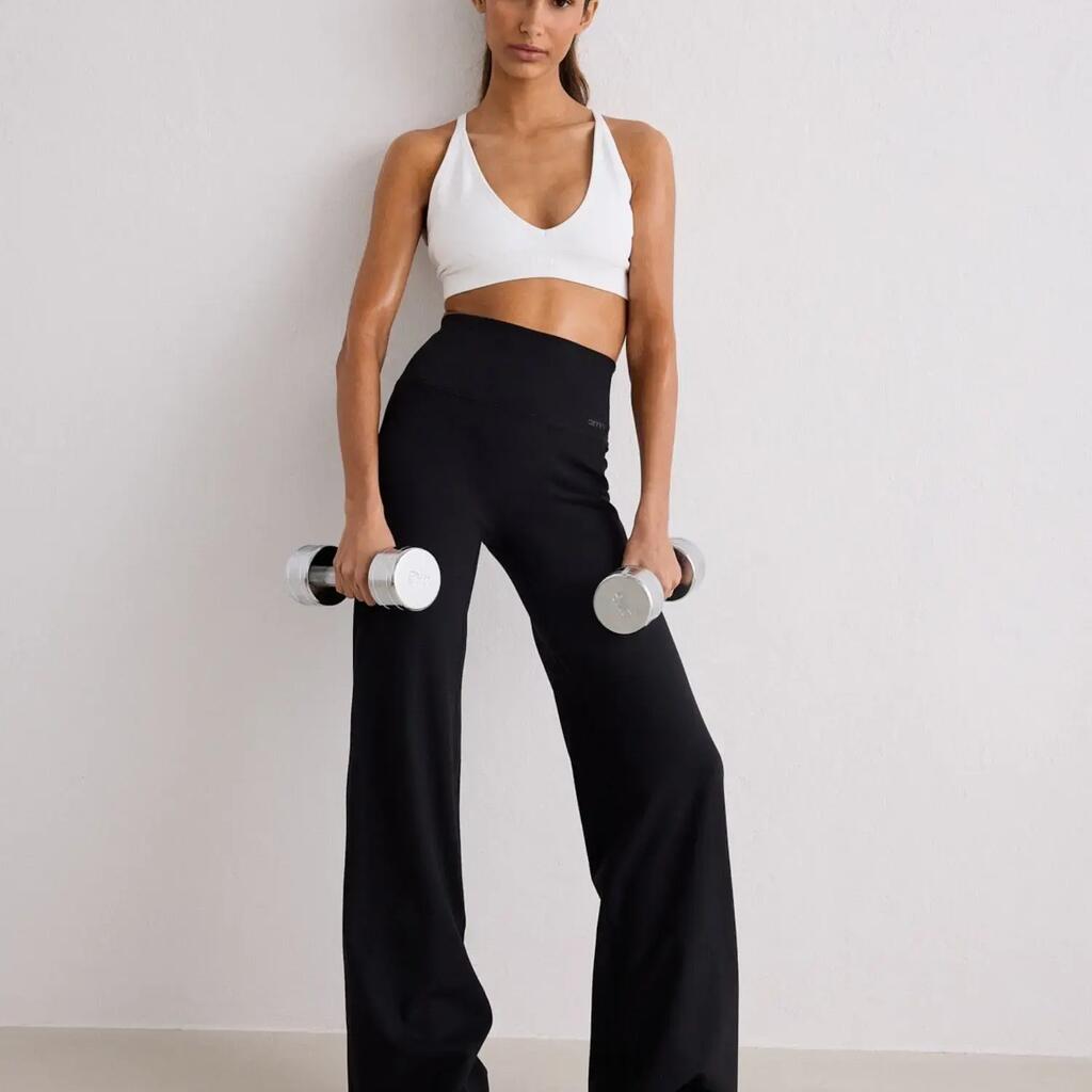 Women's Tights Straight-Leg High-Waisted Squat Proof Sense Black