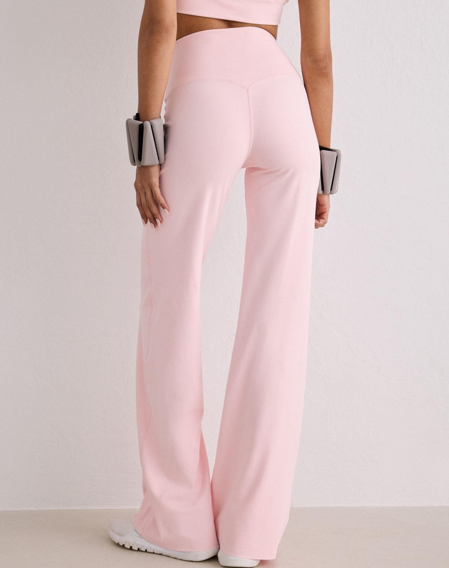 Damen Tights Gerades Bein Hoher Bund squat proof Sense Rosa 2/6
