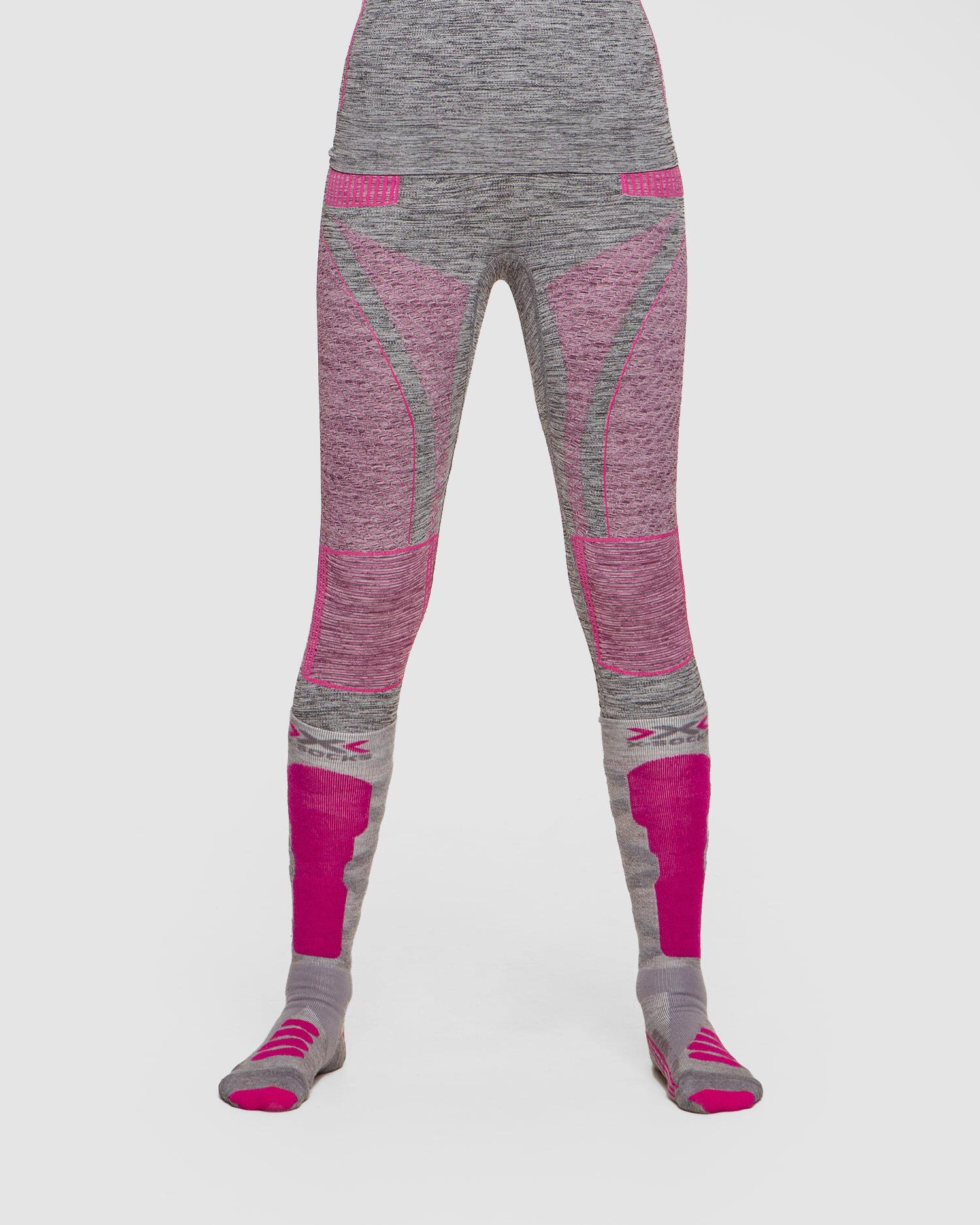Leginsy termoaktywne ¾ damskie X-Bionic Energy Accumulator 4.0 Melange Pink