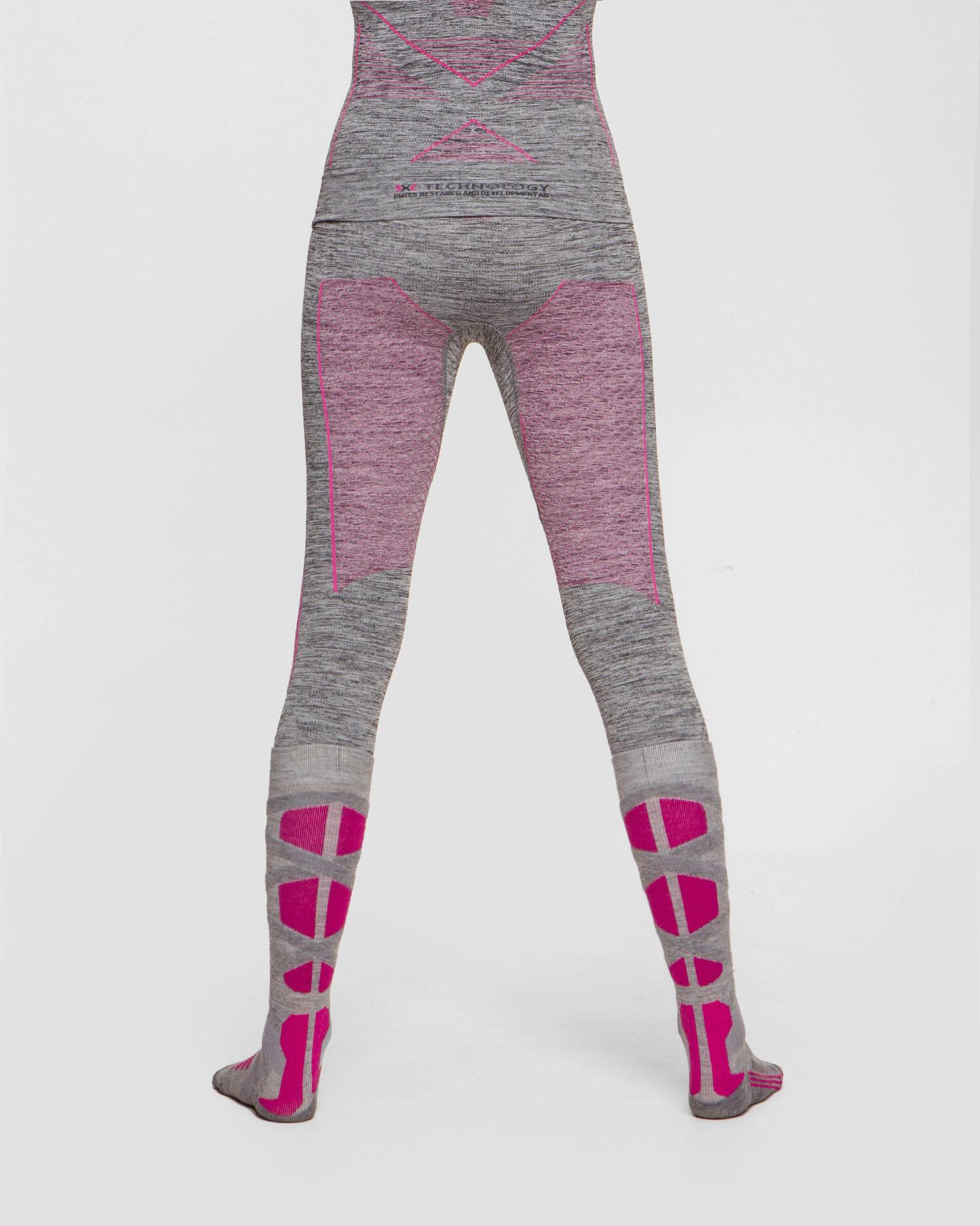 Leginsy termoaktywne ¾ damskie X-Bionic Energy Accumulator 4.0 Melange Pink 4/6