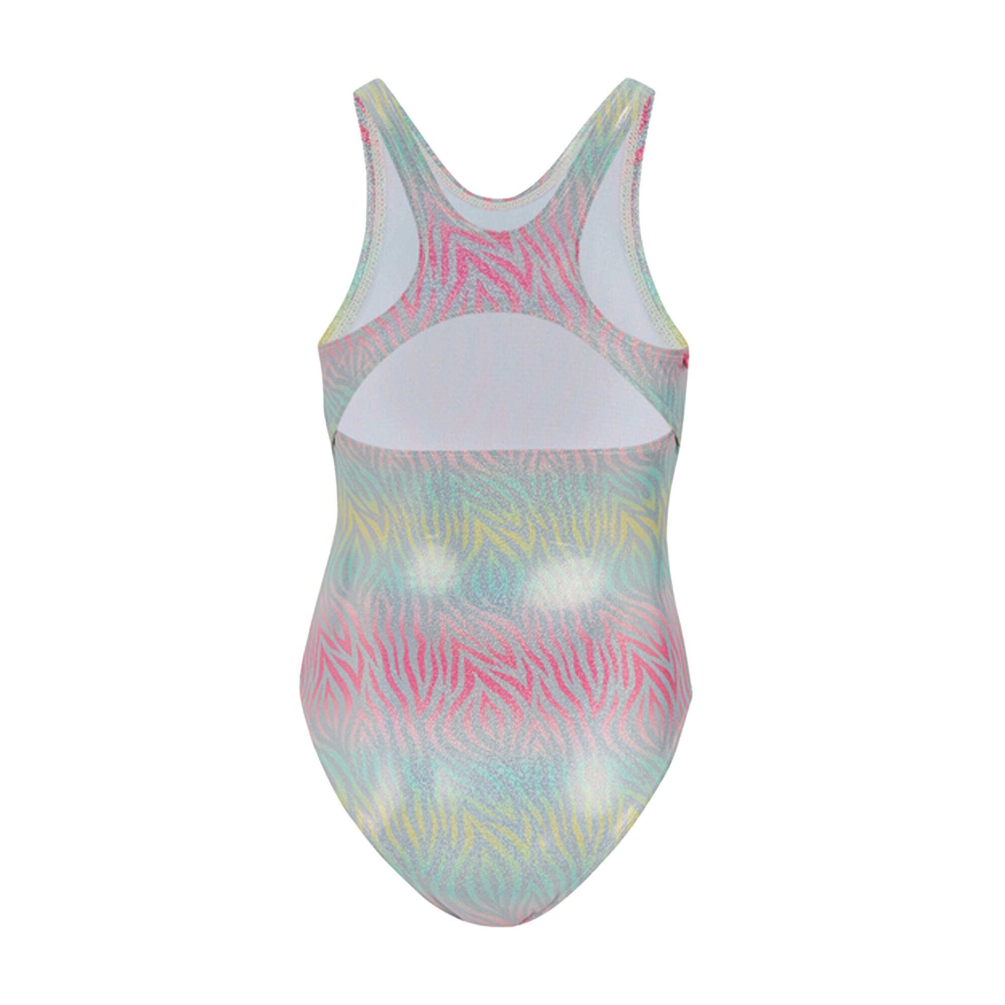 Costume Da Bagno Intero Stampa Zebrata Metallica Ragazze Regatta Katrisse Ombre 2/4