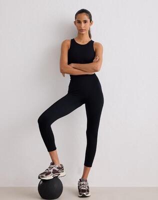 Dames legging 7/8 naadloos hoge taille zwart