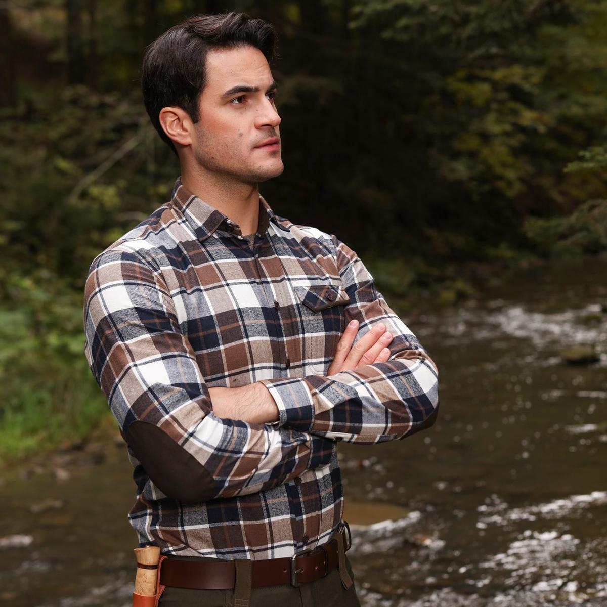 Chemise de chasse pour hommes Tagart Barkley Slim à carreaux 3/4