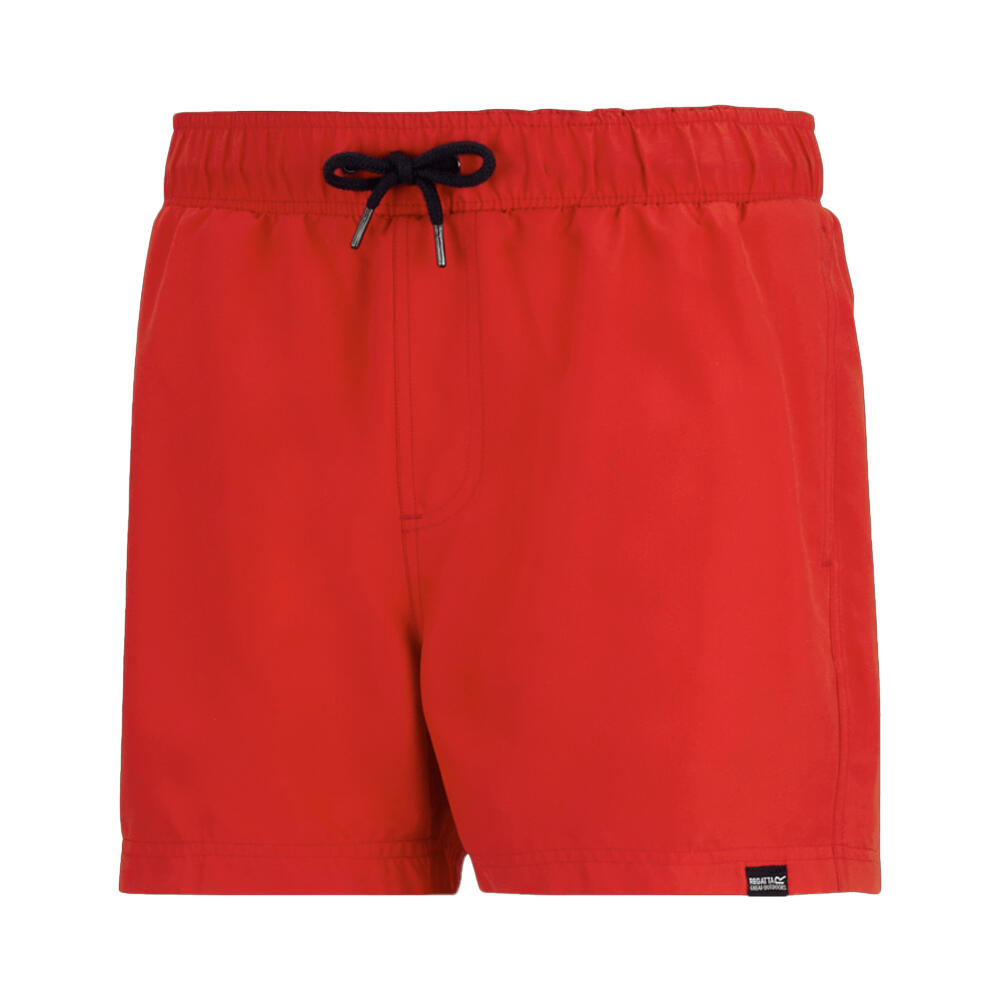 Short De Bain MAWSON Homme (Rouge Coquelicot / Bleu Marine) 3/4