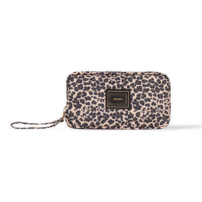 Trousse animalier con laccetto e logo con strass