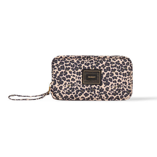 Trousse animalier con laccetto e logo con strass