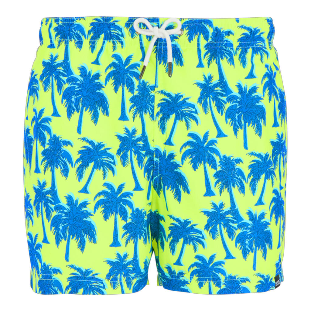 Mens Loras Palm Swim Shorts (Sharp Green/Sonic Blue)