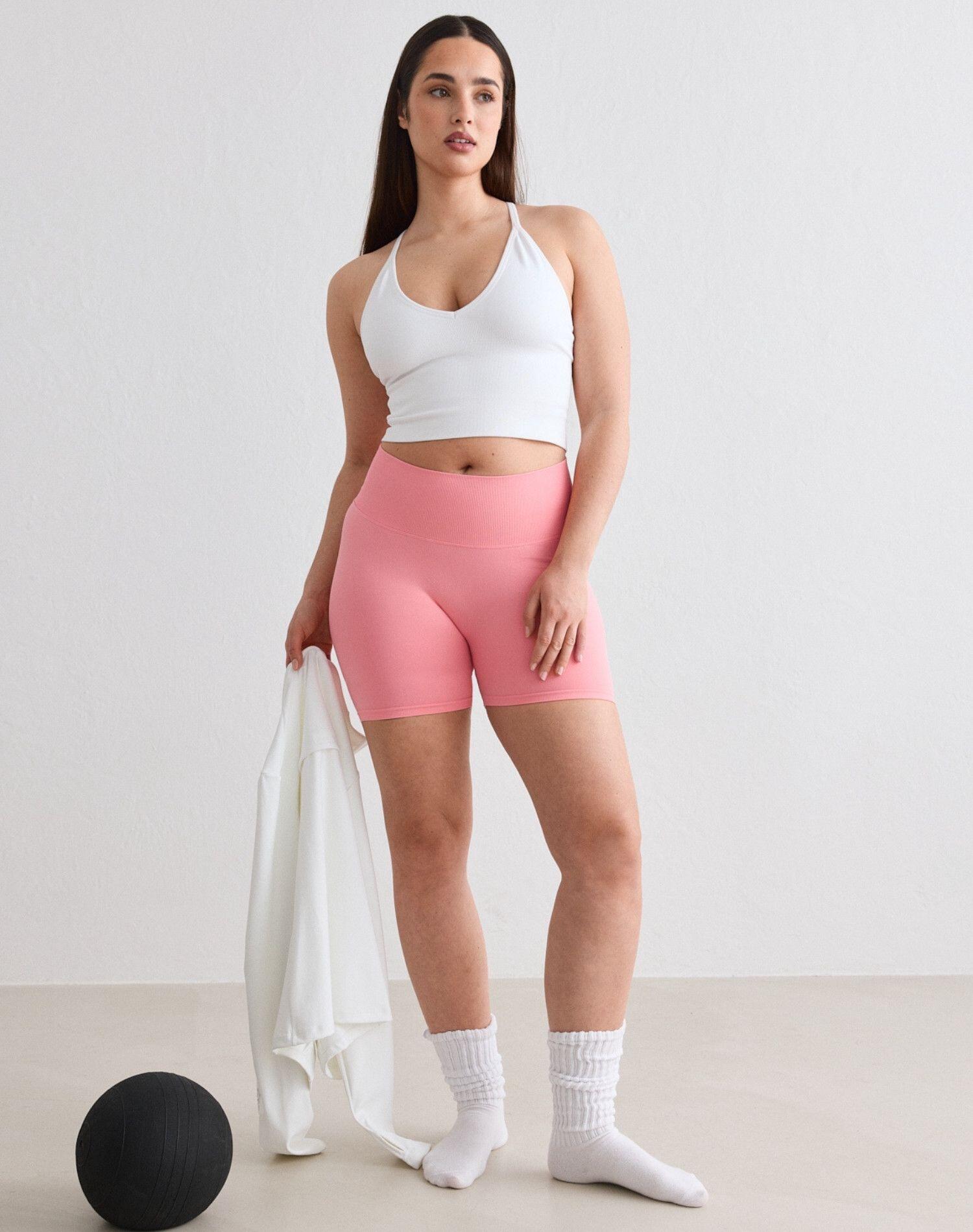 Femme Short Mini Sans Couture Rose Poudré 4/6