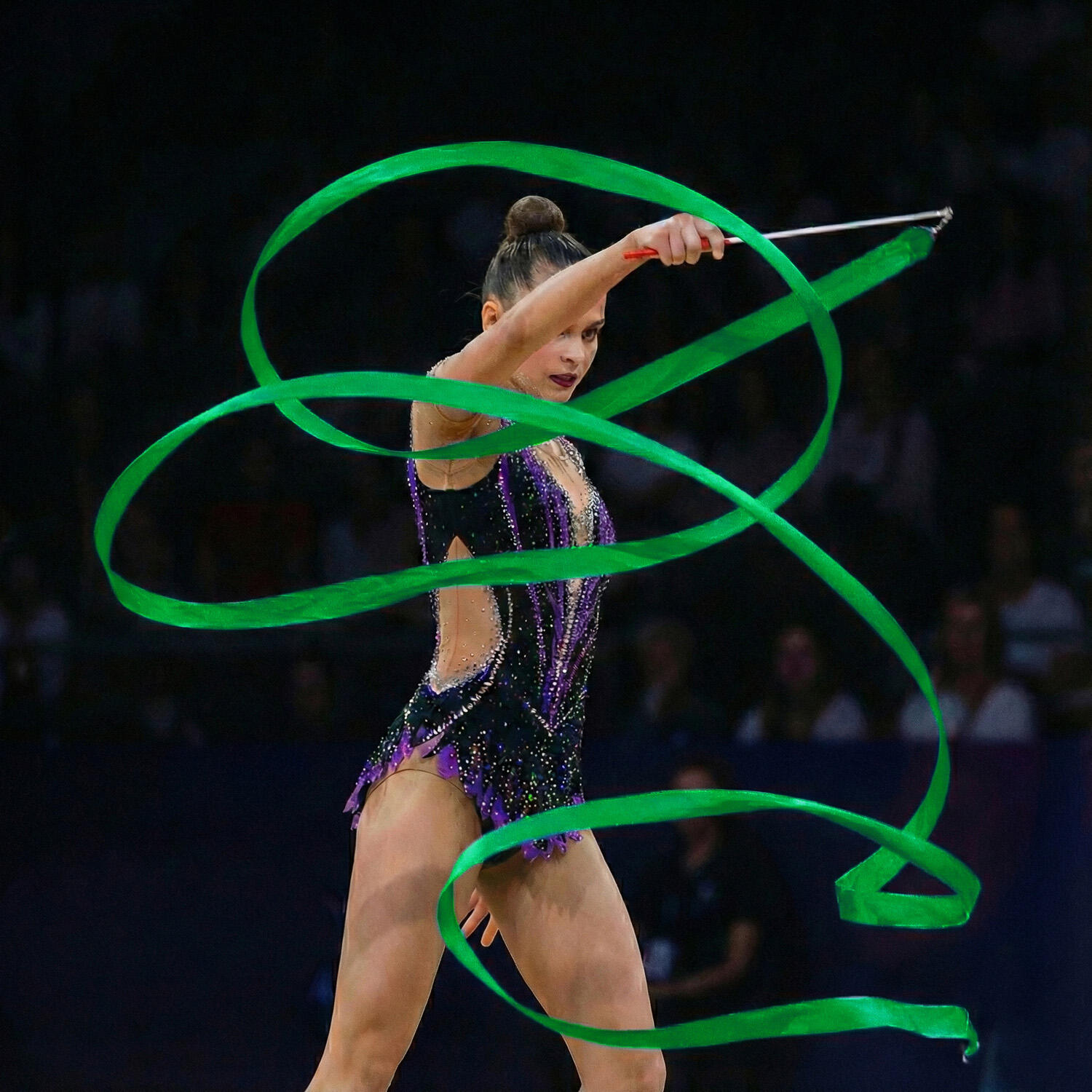 Cinta Gimnasia Rítmica Carola Gelo 4M Verde 2/4