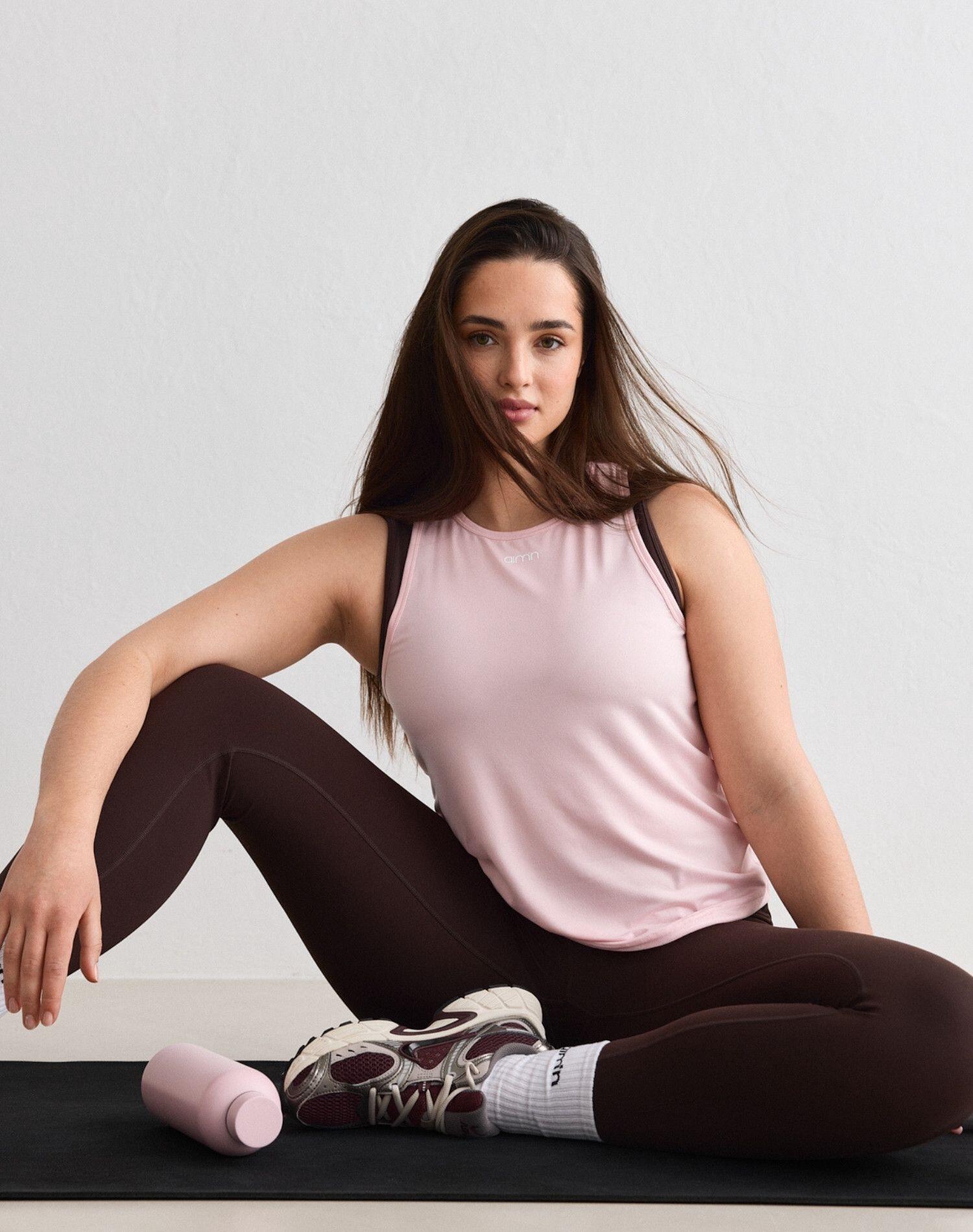 Damski top treningowy ultramiękki, szybkoschnący Soft Basic różowy