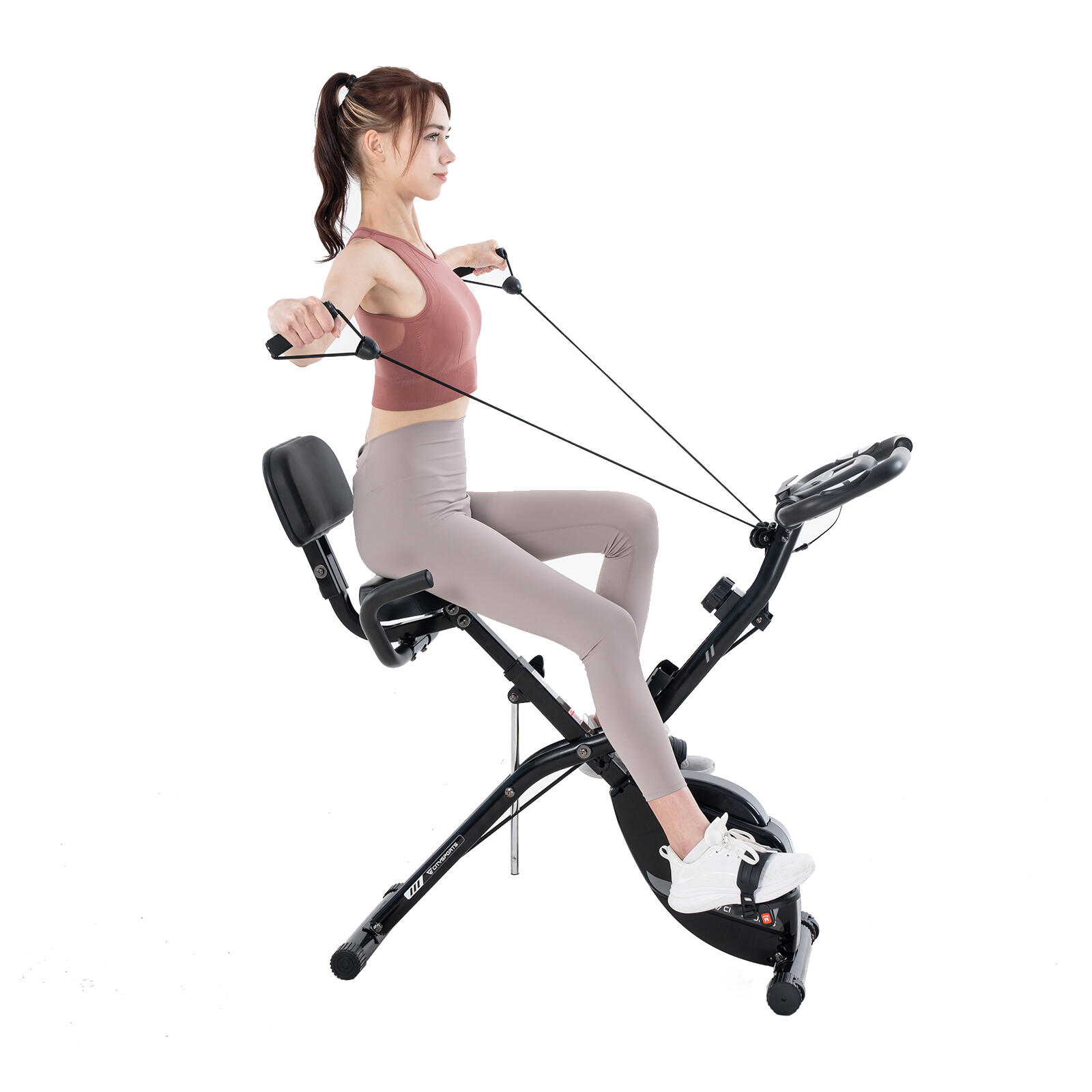 CITYSPORTS Skládací cvičební kolo,skládací vnitřní kolo,12 úrovní odporu