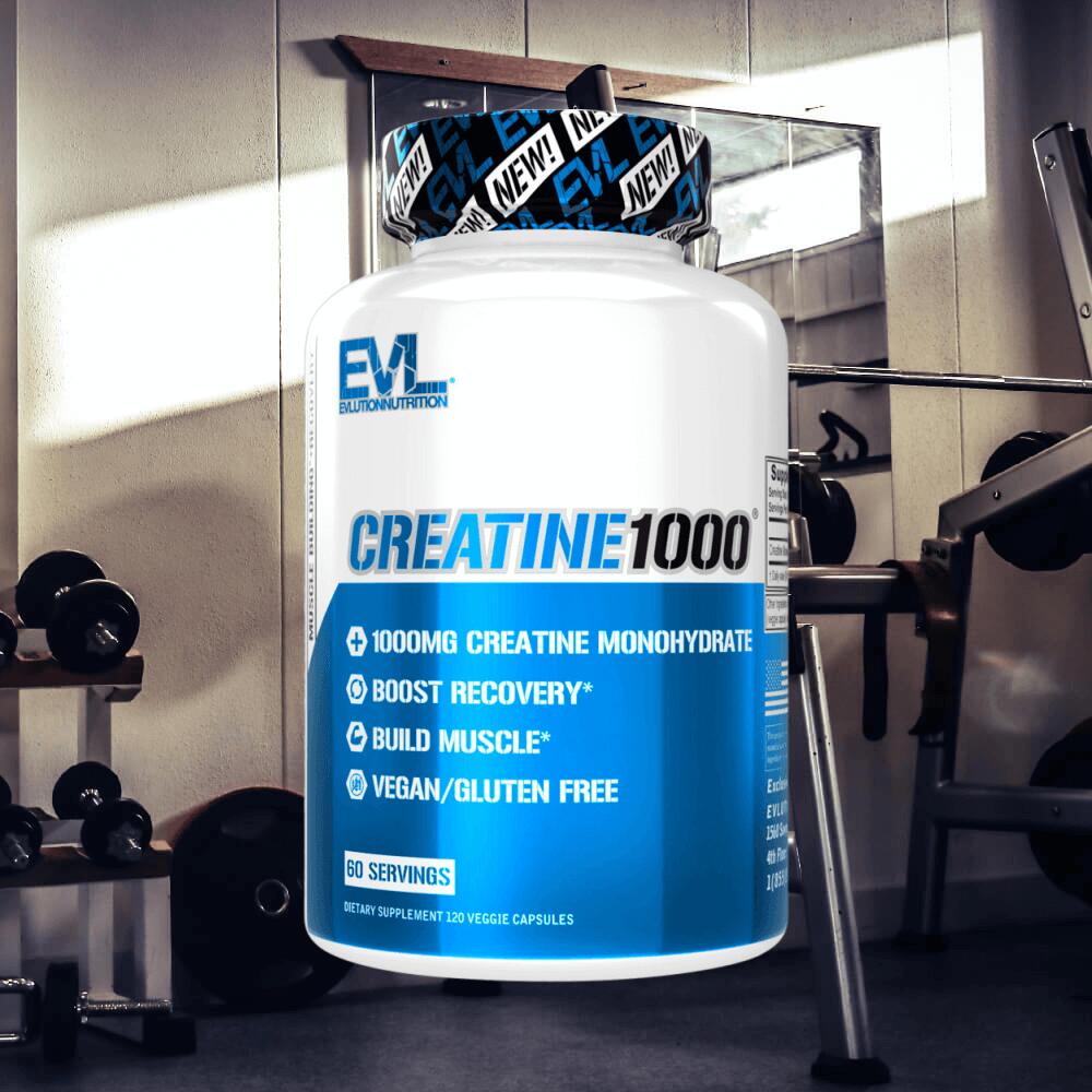 EVL Nutrition Creatine 1000 (120 caps) Unflavoured - Créatine 2/3